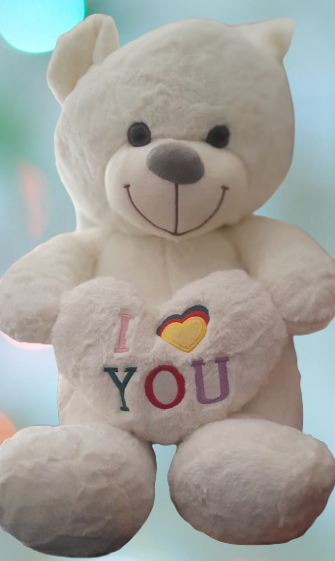 SUPER SOFT TEDDY Bear with a Heart embedded "I ❤️ YOU"