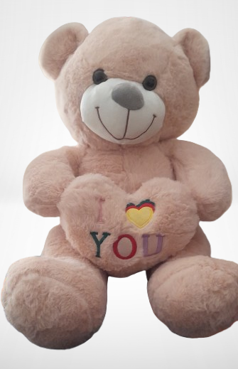 SUPER SOFT TEDDY Bear with a Heart embedded "I ❤️ YOU"