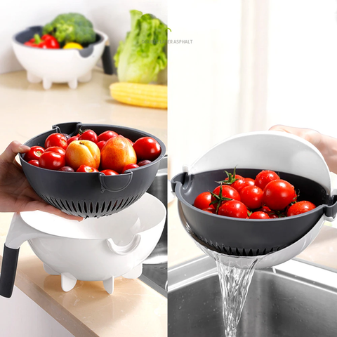 6 In 1 Multifunctional Grater Silk Strip Grater Corrugated Slicer Potato Masher Manual Drain Basket