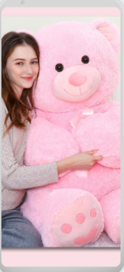 42” Pink Big Teddy Bear, Giant Stuffed Animal Plush, Soft Bear Gifts