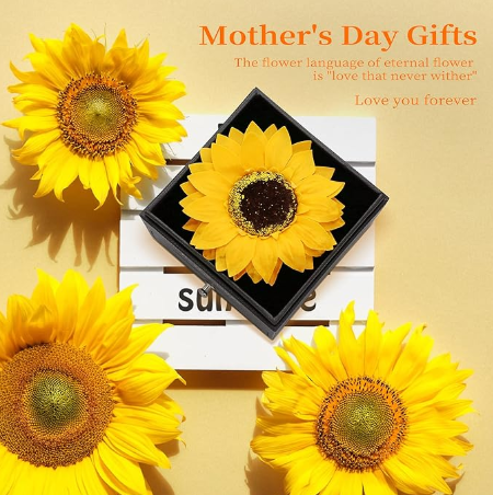 Sunflower Gifts for Women Artificial Sunflower Gifts for the Lady in your life  with Necklace