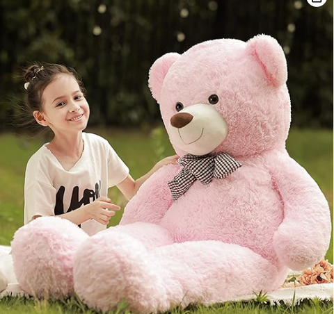 42” Pink Big Teddy Bear, Giant Stuffed Animal Plush, Soft Bear Gifts