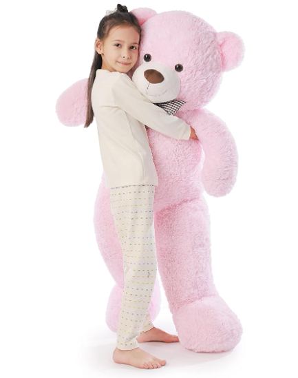 42” Pink Big Teddy Bear, Giant Stuffed Animal Plush, Soft Bear Gifts